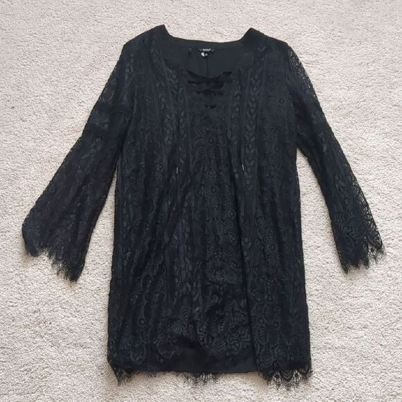 Buffalo David Bitton Dresses & Skirts - Buffalo David Bitton Black Lace Dress Size M